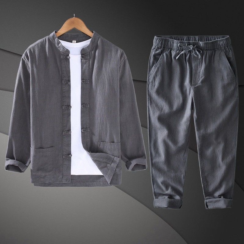 New 2026 Cotton Linen Chinese  - đánh giá và giá Mens Linen Shirt Long Sleeve
