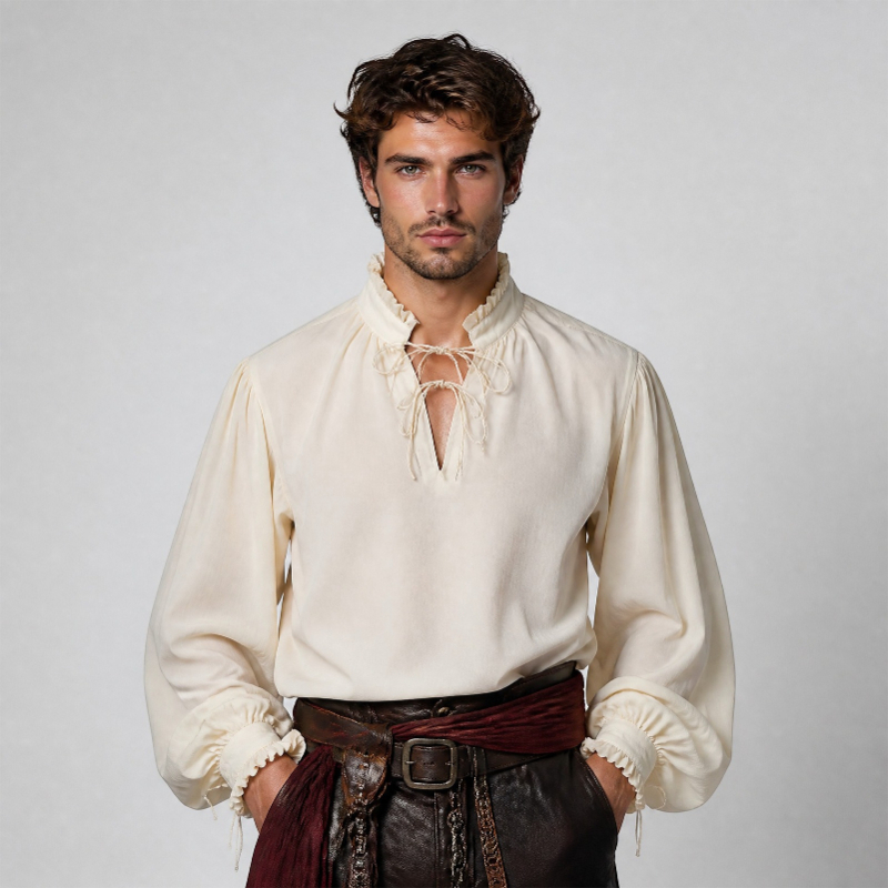 Renaissance Medieval Pirate Sh - đánh giá và giá Medieval Gothic Lace Up Pirate Shirt