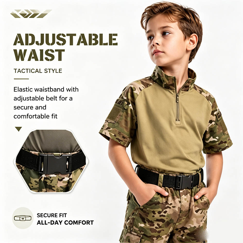 Kids Camouflage Tactical Frog  - đánh giá và giá Tactical Military Shirt Cargo