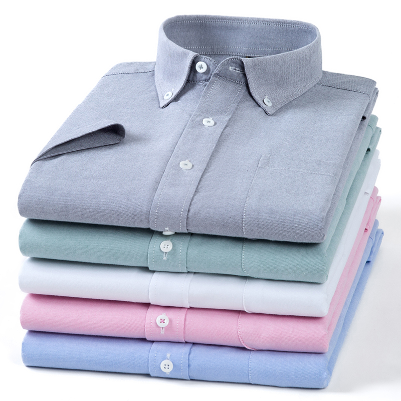 Summer High Quality 100% Cotto - đánh giá và giá Oxford Cotton Casual Shirt Business