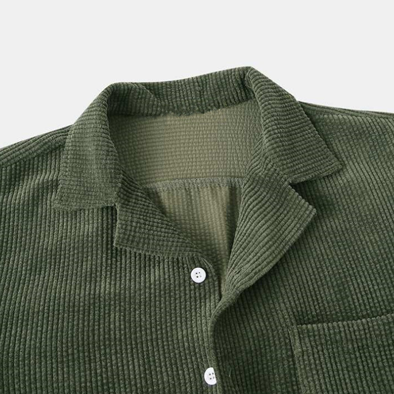 2025 New Men's Summer Corduroy - đánh giá và giá Corduroy Button Up Shirt Men